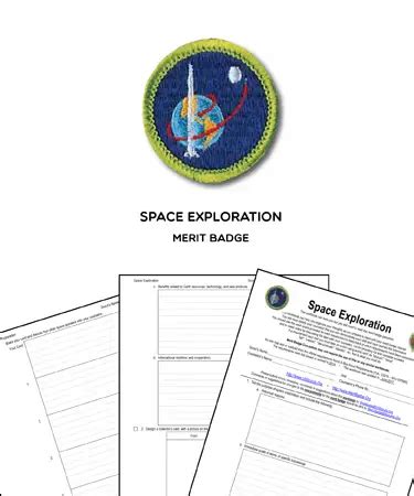 Space Exploration Merit Badge Worksheet